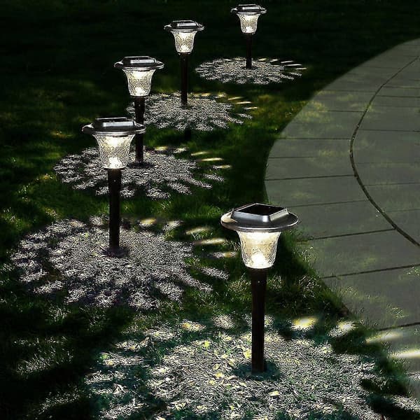 1 par Dekorativt Lys Til Have Gårdsti Led Regntæt Solcellelampe