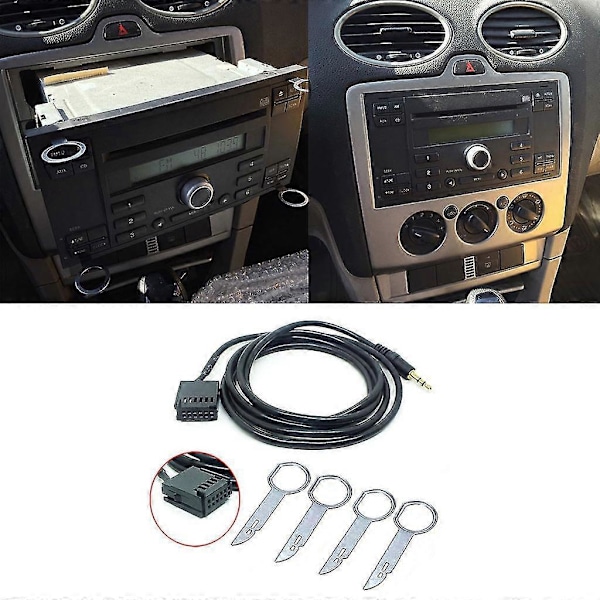 Aux-in stereoadapterkabel med fjerningstaster for -fiesta 6000cd