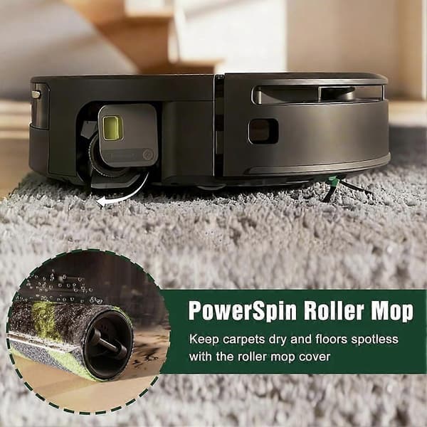 Rullemoppe Udskiftningssæt til IRobot Roomba Max 705 Combo/Max 706 Combo Robotstøvsuger, Udskiftningsdel