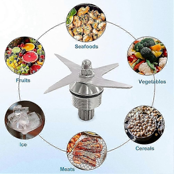 Blender Knivsamling Udskiftning kompatibel med VitaMix 105733 A2300 A2500 A3300 A3500 Pro750 7500 5300 Blend-FO SAHN
