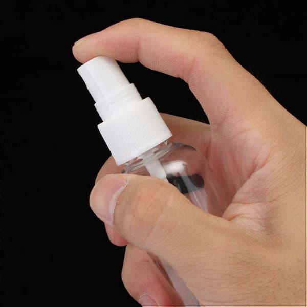 96 st 20 ml transparenta tomma sprayflaskor bärbara påfyllningsbara finfördelare White & transparent