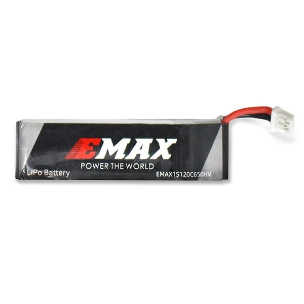 Tre EMAX 1S HV 3,8V 650mAh litiumbatterier, pH 2.0, egnet for Emax Tinyhawk III PLUS Freestyle Tiny Whoop RC FP.