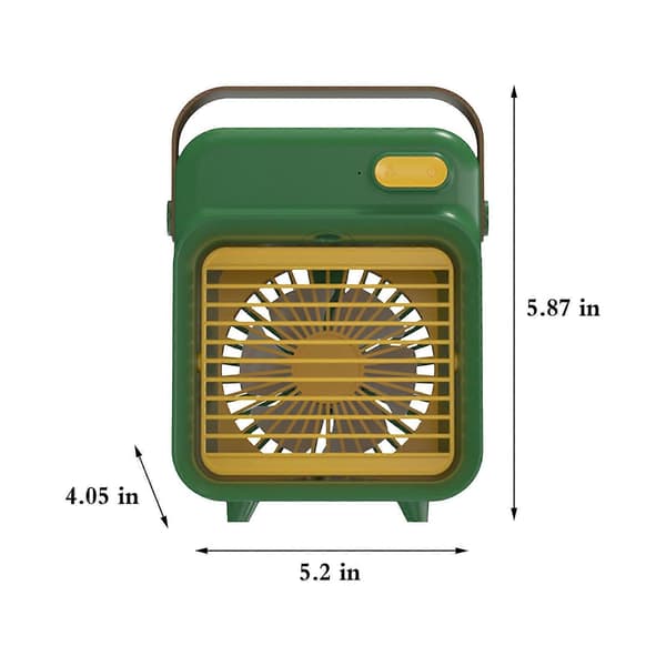 Køleventilator vandkøling lille ventilator lille aircondition ventilator plug-in bordventilator Green