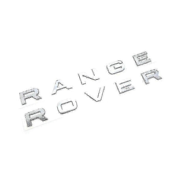 Krom Silver Range Rover Frontgrill Emblem, Huv Emblem, Baklucka Emblem (2-pack)