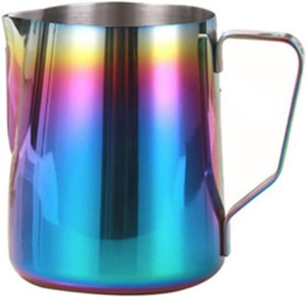 Regnbue Farverig Rustfrit Stål Espresso Kaffe Mælkeskumningskande