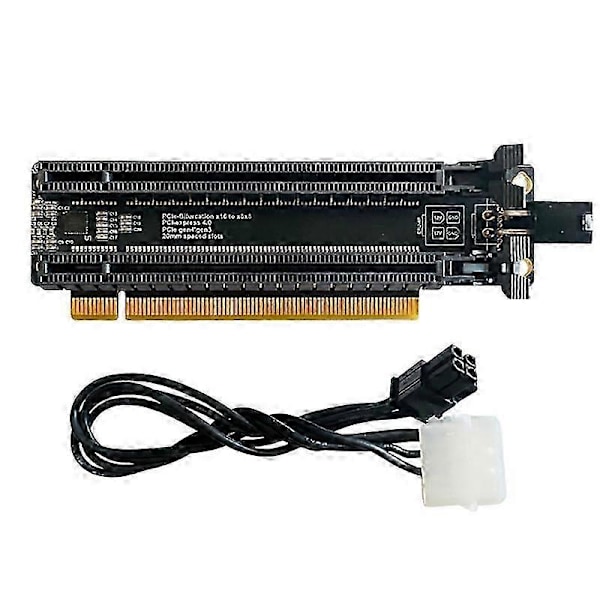 PCI-E 4.0 X16 1 - 2 Laajennuskortti Gen4 Split Card PCIe-Bifurcation X16 - X8X8 20 mm:n välein Sl-FO SAHN