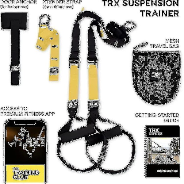 Trx All-in-one Suspension Trainer - Hemmagymssystem För Erfarna Gym-Entusiaster, Inkluderar Trx Training Club-Åtkomst