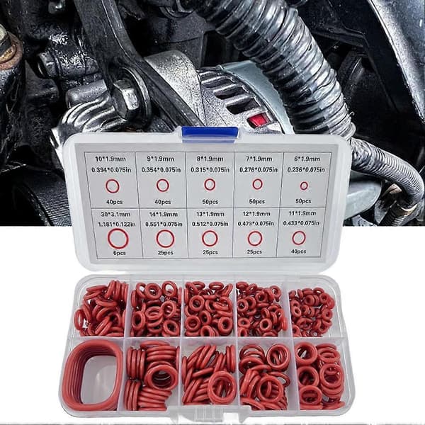 1 set blandade O-ringar i gummi, kit för VVS, kran, diskbänk, packningar, luft, NYTT