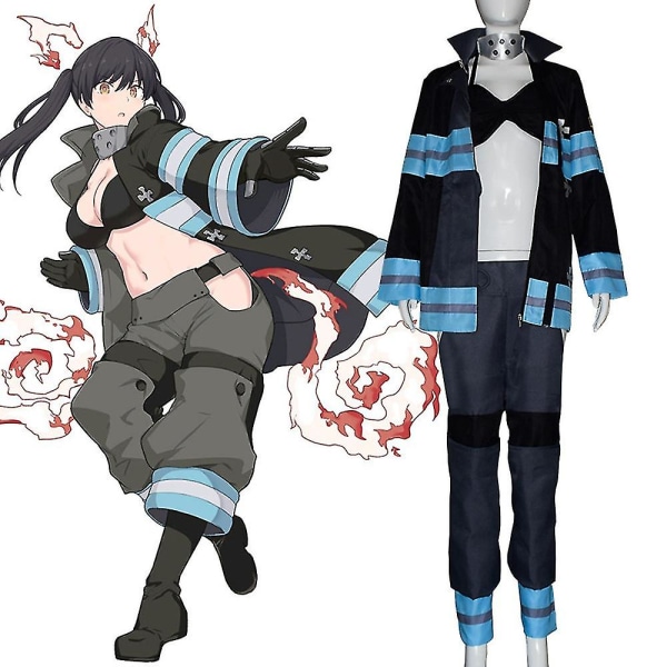 Fire Force Kotatsu Tamaki Cosplay Kostymer Outfit Halloween Jul Uniform Kostymer Male L