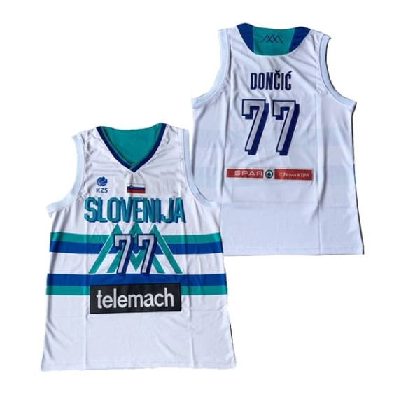 2023 sommar ny BG basketball SLOVENIA#77 sytröja style 2 S