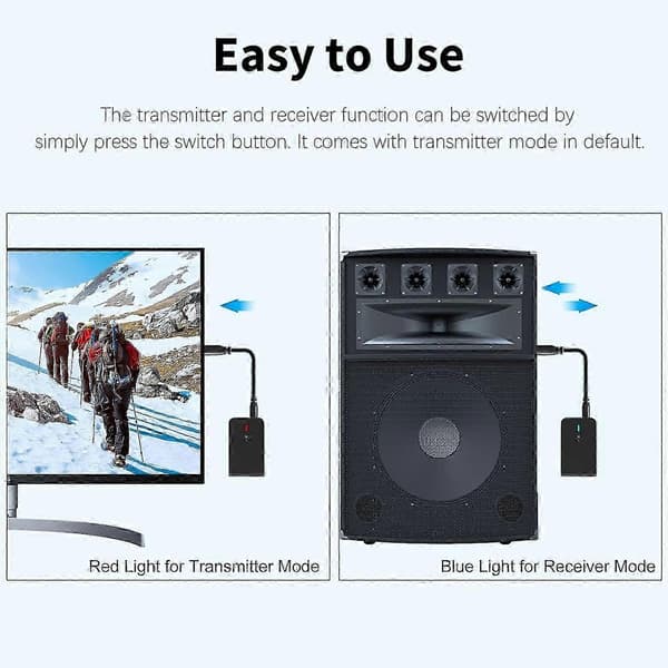 Bluetooth 5.0 Sender Mottaker for TV til Bluetooth Hodetelefoner