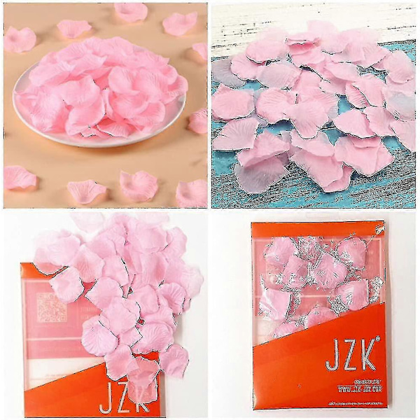 1000 st konstgjorda sidenrosa kronblad för bröllops konfetti bordsdekoration