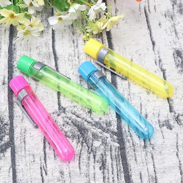 6 st pennformade bubbelflaskor kreativa roliga bubbelmaskiner för barn pojke flicka (utan vatten, slumpmässig färg)