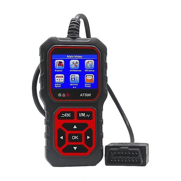 OBD2 Scanner, AT500 OBD2 Scanner Diagnostiskt Verktyg Bilmotor Felkodsläsare & Radera Check Engine Light Bilskanningsverktyg