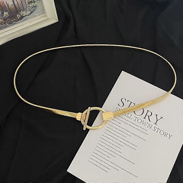 Mode Elastiskt Midjebälte Kvinna Midja Blad Silver Metall Bälten För Kvinnor Hög Kvalitet Lyx Tunn Stretch Riem Längd 60cm