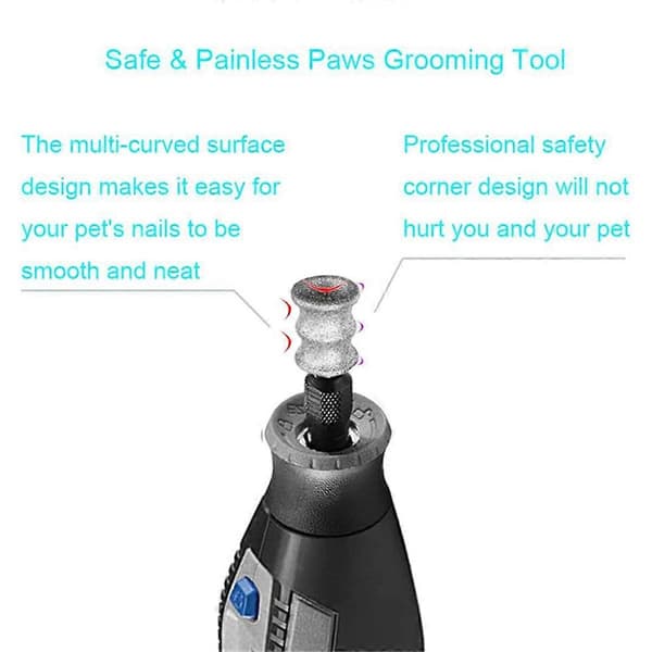 Hund Negle Sliber Bits Tilbehør til Dremel, Roterende Negle Sliber Bits til Store Medium Små Hunde Kat