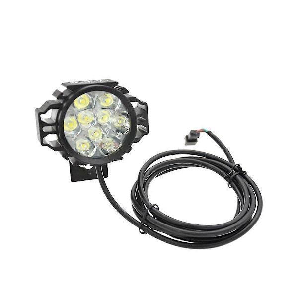 Elektrisk Sykkel Sterk Frontlykt LED Scooter Modifisert Frontlykt 9 Lysdioder Spotlight Horn 2-i-1 Spot