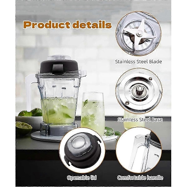 Lämplig för Vitamix 5200 Blender Kannas 1,4 liters Behållare Ersättningsdelar Passar för Vitamix C-Serien/G-Serien-FO  SHAN  RAN  WANG