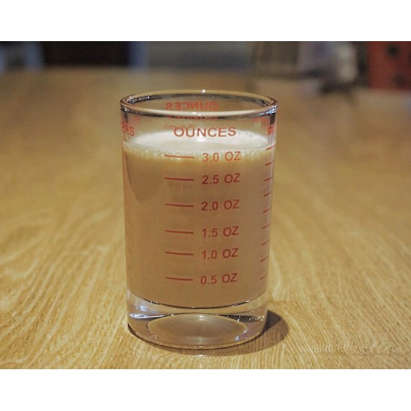 Mätkopp Shotglas 3 Ounce/90ML Flytande Tungt Högt Espressoglas (Röd)
