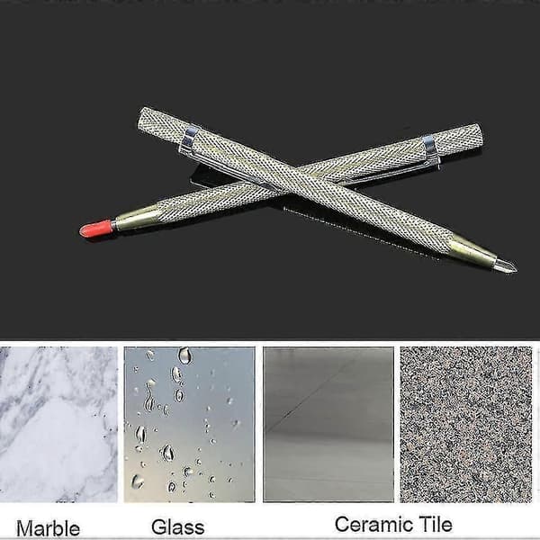 Metall-Risseverktøy, Sett med 2 deler, Wolframkarbidspiss-Risseverktøy, Gravert penn for glass/tre/keramikk