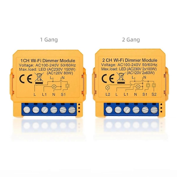 Tuya WiFi Smart Dimmer Switch Modul 1CH Kontroll LED-lampor