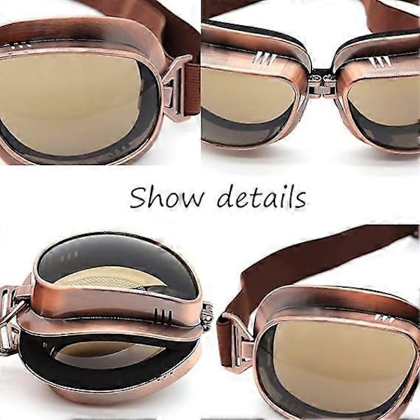 Vintage Aviator -moottoripyörälasit