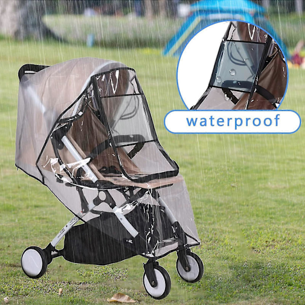 Universal Regnöverdrag För Barnvagn Transparent Vagn Regnöverdrag Vindtätt Och