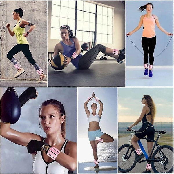 2 Pakkausta Säädettäviä Rannepainoja Nilkkapainoja Liikuntaan Kävelyyn Hölkkään Joogaan Aerobiciin Pilates Painorannekoru Fitness Rannekoru