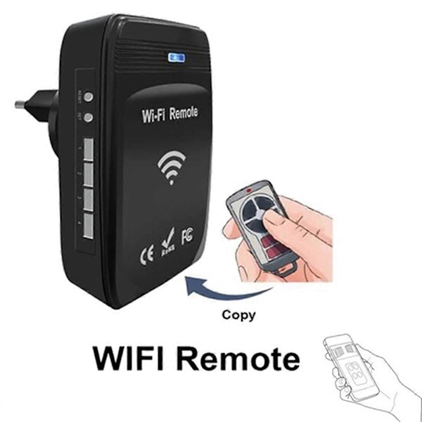 WiFi 287MHz-868MHz WiFi til RF-konverter Rullende Kode Garasjeport Fjernkontroll EU-plugg