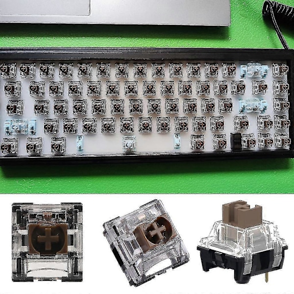 63,5g Støvtæt Ttc Silent Brown V2 Switch Mekanisk Tastatur Taktile Kontakter