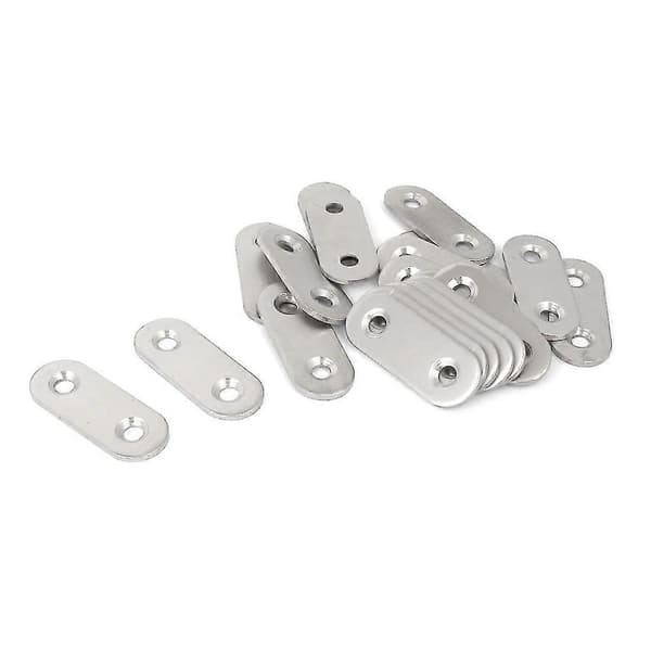 Flate Braketter i Rustfritt Stål, Rett, 40mm, 20 stk