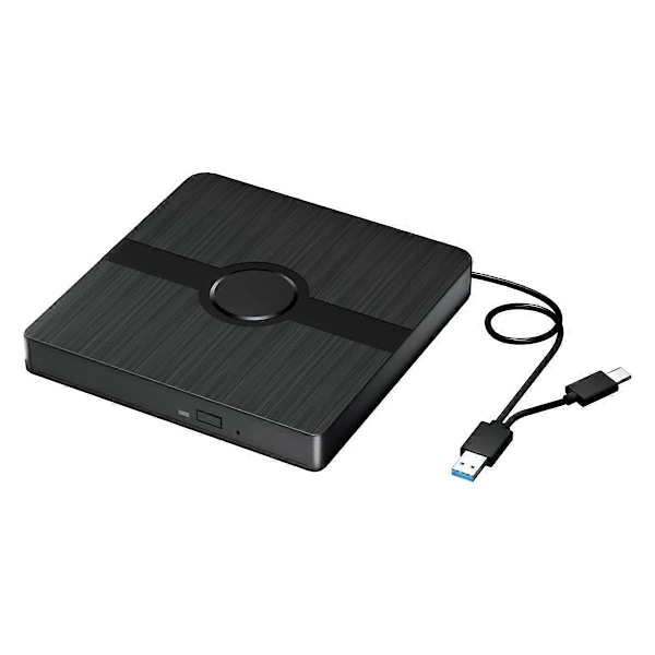 Extern Blu-ray-enhet, CD/DVD-brännare med läs-/skrivfunktion, portabel Blu-ray-spelare för P