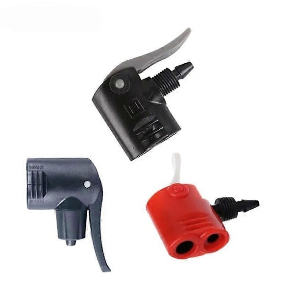 1 st. Luftpumpadapter för cykel, multifunktionell munstycke, dubbla huvuden, cykelpump, användbar cykelkomponent