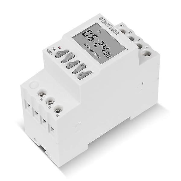 Tm624 Digital Timer Switch 40-grupps Tidstyrd Ringsignal DIN-skena Montering 220V Timerrelä