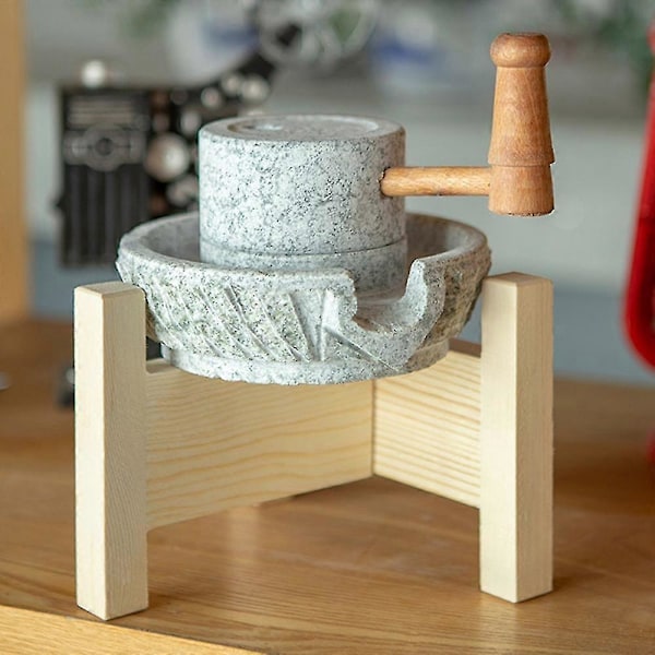 Mini Hjem Kaffebønne Maskin Retro Hånd Kaffekvern Korn Krydder Naturlig Liten Steinmølle Retro O