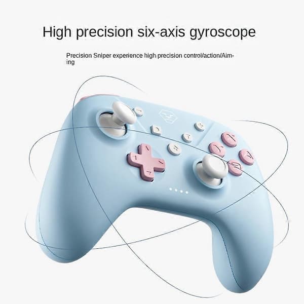Aolion for Switch Bluetooth Gamepad 3-modus somatosensorisk vibrasjon godterifarget håndtak blå Blue