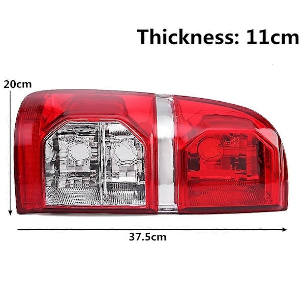 2 stk. Baklykter Bremselys Uten Pære for Toyota Hilux 2005 - 2015