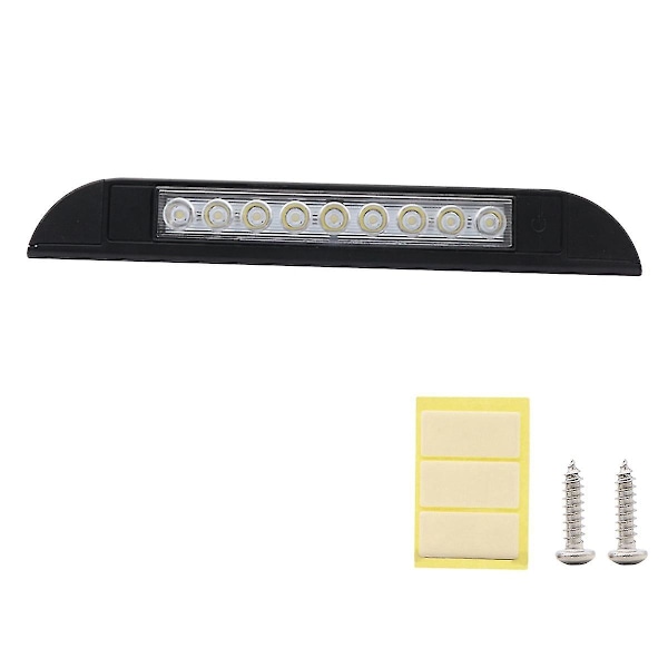 9 LED Markiisivalo 12V 24V Vedenpitävä 256mm Ulkokäyttöön Asuntovaunuvalaisin Musta