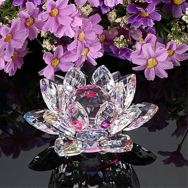 C Krystall Lotus Blomst Figur Valentins Bryllupsdekor