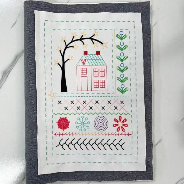 DIY Sting Prøvebok Lin Broderi Elskere Bok