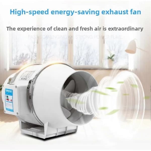 Eksosrørvifte Ventilasjonsvifte Rørvifte Inline Kanalvifte Ventilasjon Eksosvifte Stille for Kanaler 4 Tommer White 4 Inches