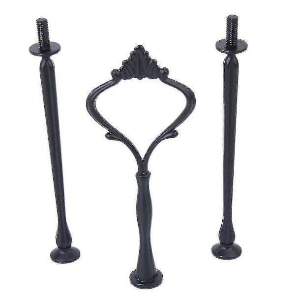 3-lags kage cupcake tallerken stativ display holder håndtag beslag med krone-mønster