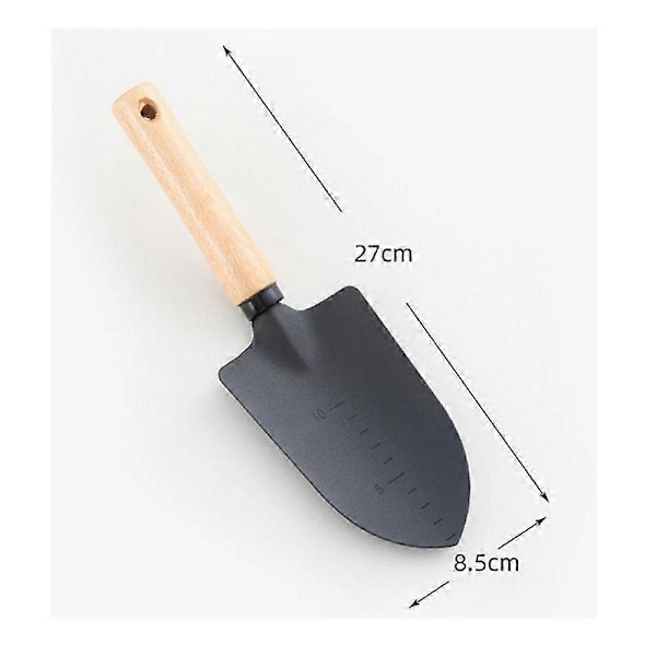 2 stk. Multifunksjonelt Hagespade Sett for Hagearbeid & Camping Kraftig Spade med Trehåndtak Håndspade