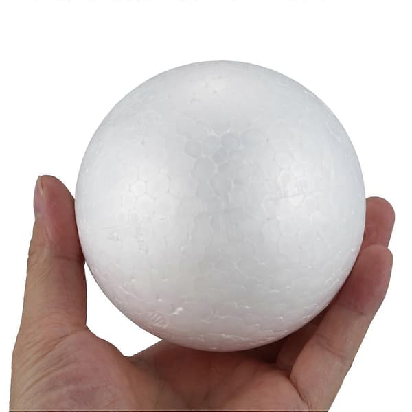 10 x Polystyren Skumkugle Sfære 10cm---Hvid