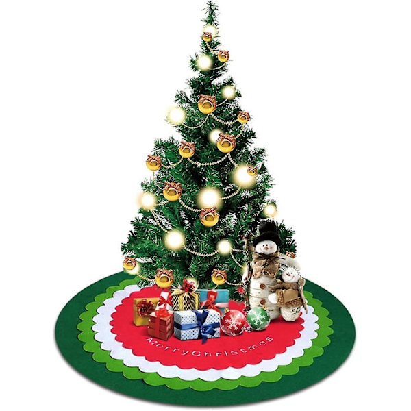 Julgransfot Julgransmatta 100cm Julgransmatta God Jul Golvmatta Trädskydd För Jul Nyår Hemfest Dekor