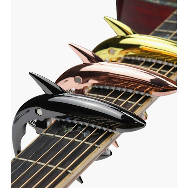 Metal Shark Capo Gitarr Metall Capo Zinklegering Capo Gold