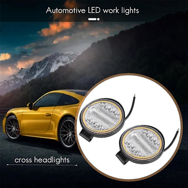2X 4 tuuman LED-työvaloyhdistelmä Spot Flood Off Road -ajo Amber-sumuvalo