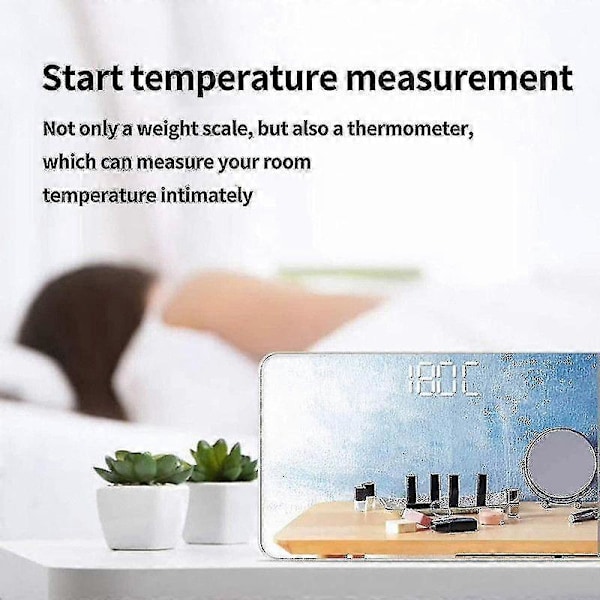 Matkavaaka kehonpainolle Pieni kannettava kehonpainovaaka Digitaalinen kylpyhuoneen peilivaaka Mini elektroninen vaaka henkilökohtaiseen terveyteen USB-lataus ha