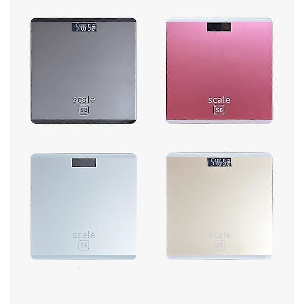 Digital vægt, høj målenøjagtighed op til 50g, kaloriecenter, pulsmåling, stort LCD-display pink