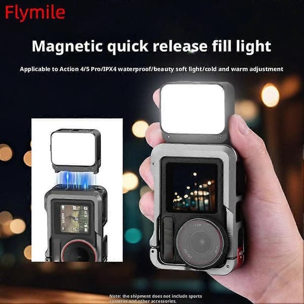 +for DJIOSMO POCKET 3 Magnetisk Quickrelease Fyldlys T4H4